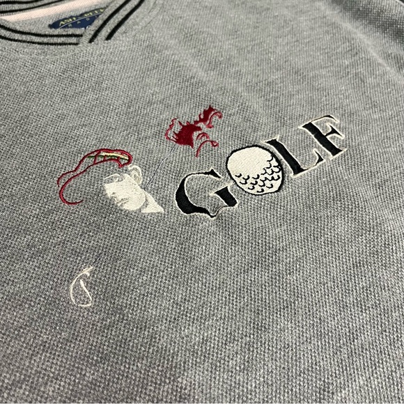 Gray Vintage Golf Crew Neck Sweater - Picture 4 of 8